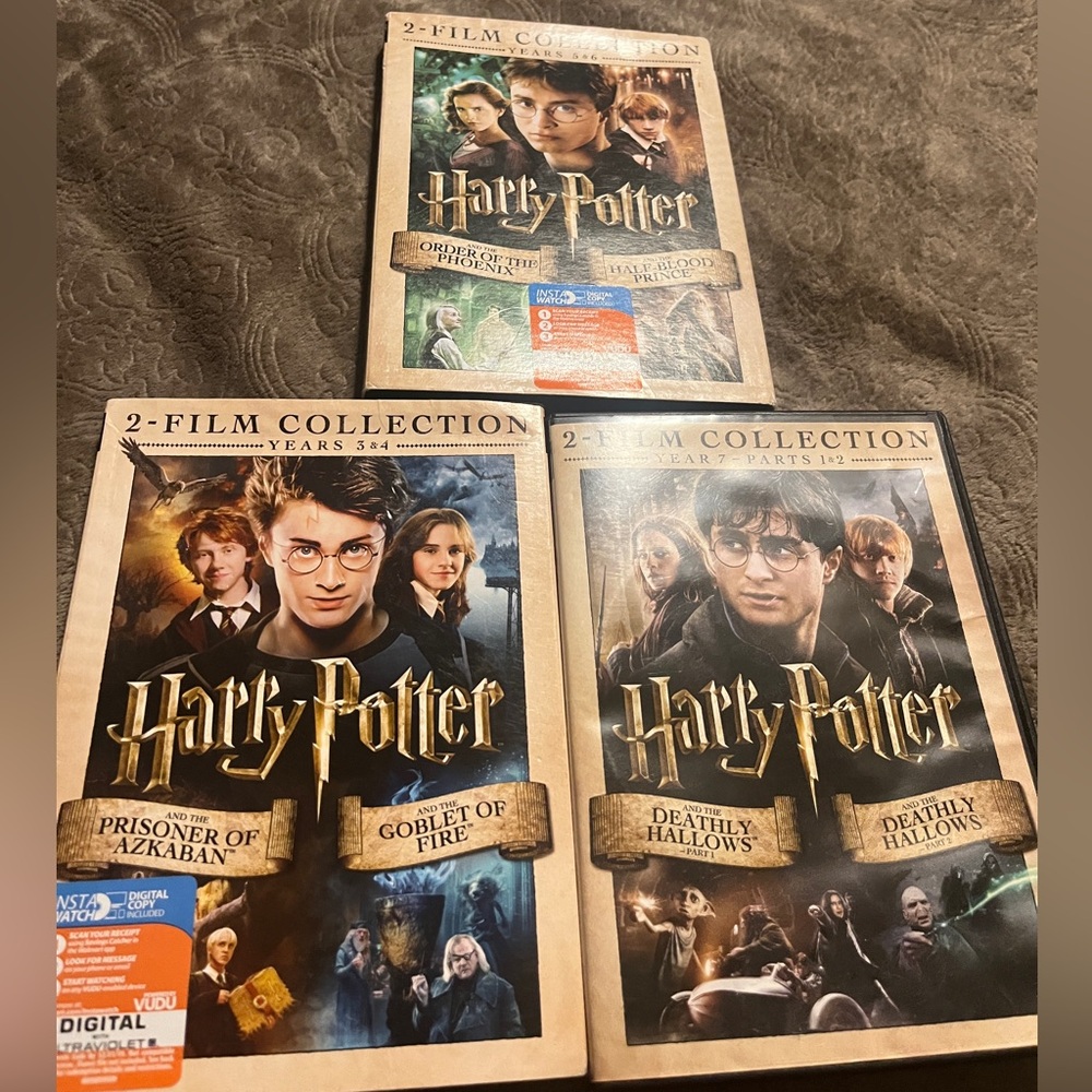 Harry Potter 6-Film collection. Years 3&4, years 5&6 and year 7 - Part 1&2